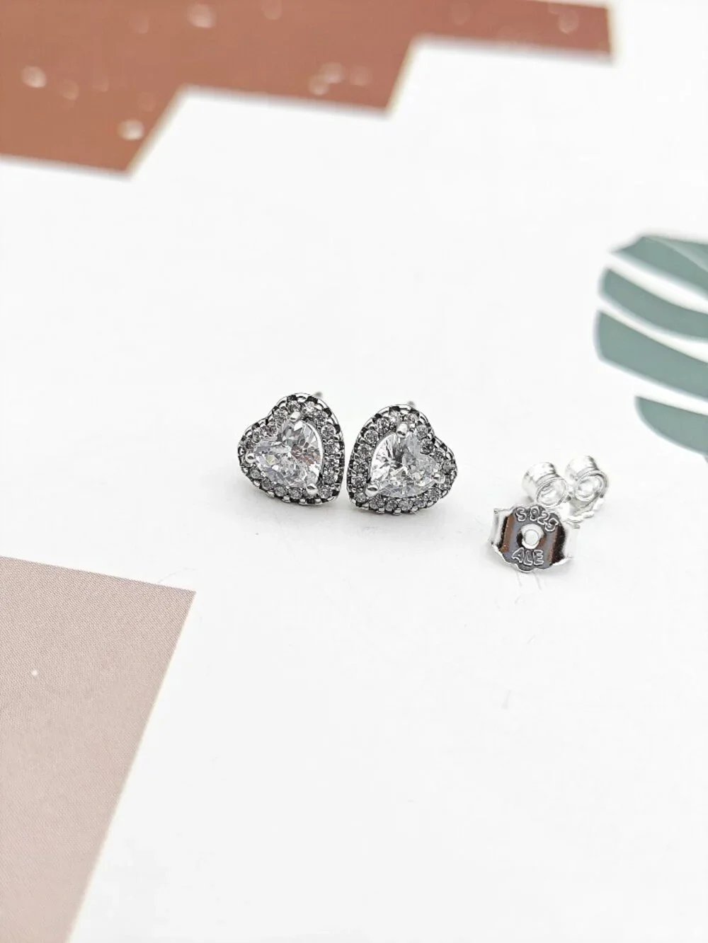 Pandora Elevated Heart Stud Earrings